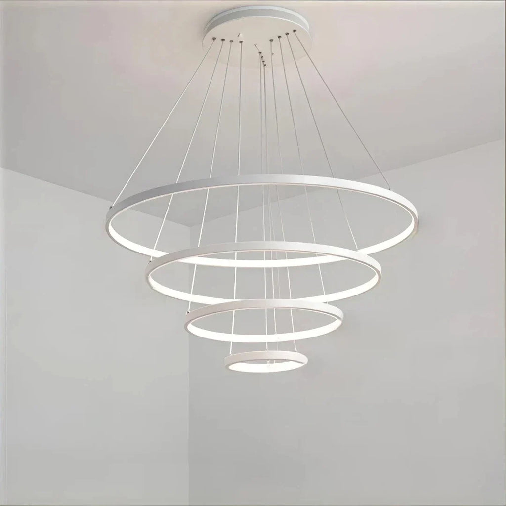 Suspension moderne à anneaux multiples, dimmable, pour salle à manger | boxzora